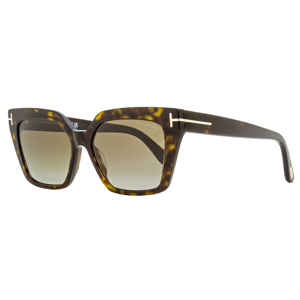 Tom Ford Tortoise Square Sunglasses with Gradient Brown Lenses